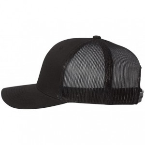 Baseball Caps Flexfit Retro Trucker Hat - Black - C512CLXLL1R $17.54