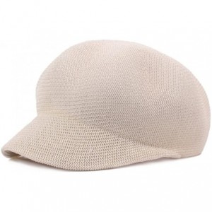 Newsboy Caps Women's Mesh Summer Newsboy Cap Beret Visor Hat - White - C218E794KE9 $25.96