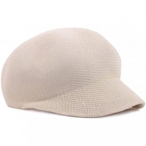 Newsboy Caps Women's Mesh Summer Newsboy Cap Beret Visor Hat - White - C218E794KE9 $22.72