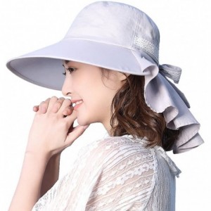 Sun Hats UV Protection Sun Hats Packable Summer Hat Women w/Ponytail Chin Strap 55-61CM - 99001_grey - CO18DQOA6RH $49.67