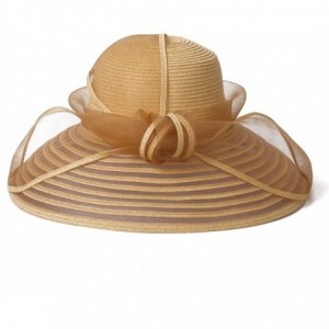 Sun Hats Womens Elegant Spring Summer Seaside Brim Sun Hat - 3-beige - CL18OWLMLHK $28.51