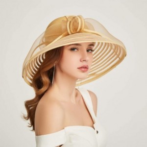 Sun Hats Womens Elegant Spring Summer Seaside Brim Sun Hat - 3-beige - CL18OWLMLHK $29.67