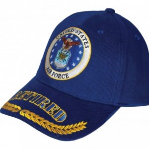 Baseball Caps United States Air Force Retired Blue Hat Cap USAF-Blue-One Size - Blue - CD11649X2YT $23.83