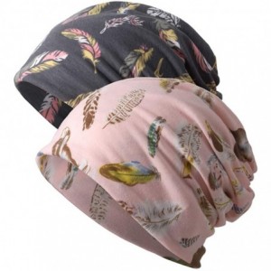 Skullies & Beanies Women's Slouchy Beanie Chemo Hat Baggy Sleep Cap Infinity Scarf - 2 Pack-h - CO18TWDSR33 $24.13