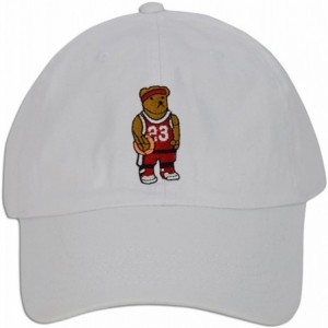 Baseball Caps Basketball Teddy 23 Embroidered Cap Hat Dad Adjustable Polo Style Unconstructed - White - CL182LI8SYS $26.49