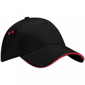 Baseball Caps Ultimate 5 panel contrast cap sandwich peak - Black/Classic Red - CP11E5O77MN $17.99