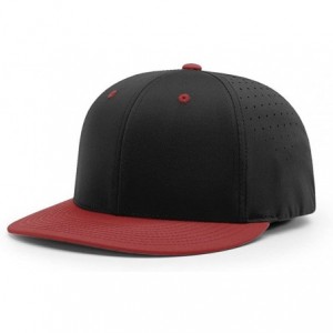 Baseball Caps PTS30 LITE R-Flex PTS 30 FIT Baseball HAT Ball Cap - Black/Cardinal - C4186XU6AY7 $18.89