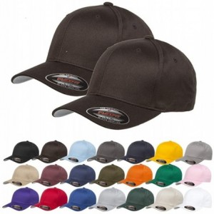 Baseball Caps Cotton Adjustable Baseball Classic Ballcap - Brown(2pcs) - CL18X329Q0M $35.56