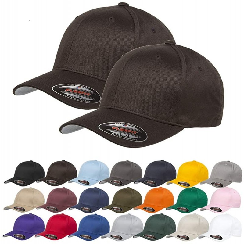 Baseball Caps Cotton Adjustable Baseball Classic Ballcap - Brown(2pcs) - CL18X329Q0M $29.84