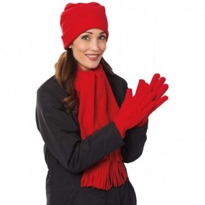 Berets Hat Scarf and Glove Set - Red - CI18INNTM3H $24.96