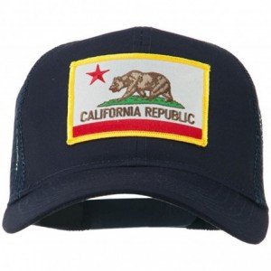 Baseball Caps California State Flag Patched Twill Mesh Cap - Navy - C411QLM8ZA9 $42.22