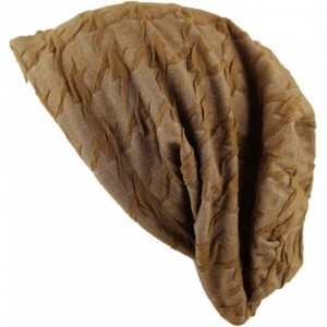 Skullies & Beanies Warm Soft Baggy Fleece Lined Long Slouchy Beanie Hat - Mustard - CY1866L2UE3 $20.17