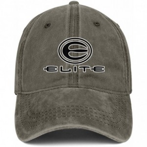 Baseball Caps Mens Elite-Archery-Logo_WPS- Cowboy Baseball Hat Adjustable Trucker Cap FitsFlat Hats - Brown - C218X8TTMTR $34.04