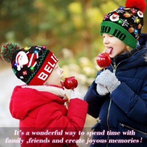 Skullies & Beanies LED Light Up Beanie Hat Christmas Cap for Women Children- Party- Bar - Multicolor-040 - CX18WIDQZK7 $30.04