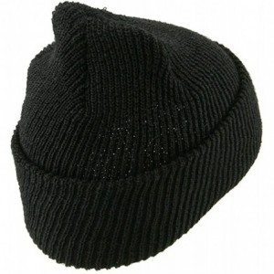 Skullies & Beanies Military Wool Cuff Beanie - Black - CQ112WHU1HX $46.57