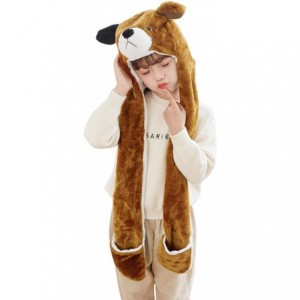 Skullies & Beanies Winter Animal Hat Set Cap 3-17yr Kids Cosplay Party Costume Toy - Brown Dog(hyaena Brunnea) - CO129O9LK7B ...