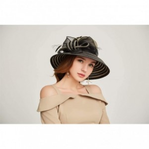 Sun Hats Womens Elegant Spring Summer Seaside Brim Sun Hat - 2-black - CV18OWMGS4R $23.68