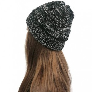 Skullies & Beanies New Women Keep Warm Winter Casual Knitted Hat Wool Hemming Hat Ski Hat - Dark Gray5 - CN1932KQZX7 $16.49