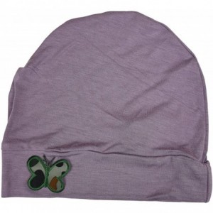 Skullies & Beanies Soft Chemo Cap Cancer Beanie with Green Camo Butterfly - Lavender - C012OHAEW39 $30.61