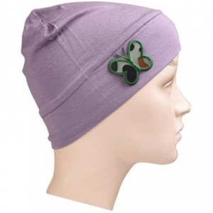 Skullies & Beanies Soft Chemo Cap Cancer Beanie with Green Camo Butterfly - Lavender - C012OHAEW39 $26.39