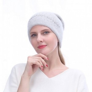Skullies & Beanies Wool Knit Beanie Daily Hat Women Winter Warm Skullies Cap Cuff Headwear - Gray - CI1867WMDZO $41.72