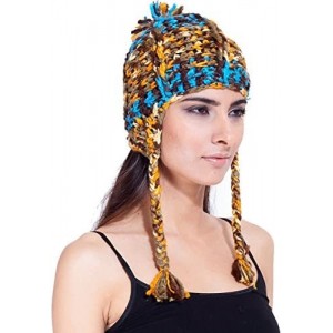 Cold Weather Headbands Women's Girl's Braided Soft Acrylic Winter Warm Snow Hat Beanie - Brown - CC1106AYCJZ $22.55