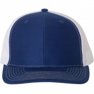 Baseball Caps Trucker Snapback Cap-Royal/White-Adjustable - CU18C2YY6SA $17.53