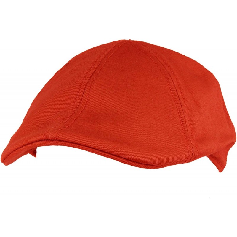 Baseball Caps Men's 100% Cotton Duck Bill Flat Golf Ivy Driver Visor Sun Cap Hat - Cherry - CN195XXT9KE $30.73