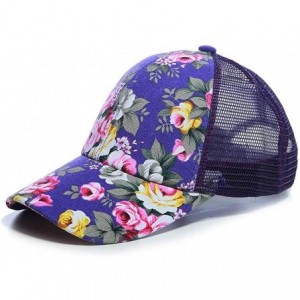 Baseball Caps Unisex Casual Floral Headwear Stretchy Soft Hats Comfort Baseball Cap Baseball Caps - Purple - C818QRS27WX $53.79