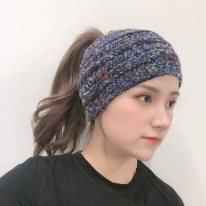 Cold Weather Headbands Womens Cable Ear Warmers Headbands Winter Warm Head Wrap Fuzzy Lined Thick Knit Headwrap Gifts (Dark B...