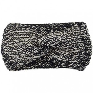 Headbands Women Twist Crochet Knitted Hair Band Headband Headwrap Headwear - Black - CG1928I7ZWI $19.01