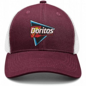 Baseball Caps Men/Women Print Classic Doritos-Corn-Flake-Logo- Outdoor Mesh Trucker Cap - Maroon-66 - CW18QO39XUD $31.88