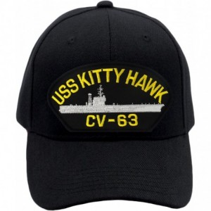 Baseball Caps USS Kitty Hawk CV-63 Hat/Ballcap Adjustable One Size Fits Most - Black - C318EGW5AXC $48.97