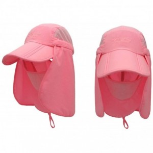 Sun Hats Neck Face Flap Outdoor Cap UV Protection Sun Hats Fishing Hat Quick-Drying UPF50+ - Pink - C2199QNG804 $30.07