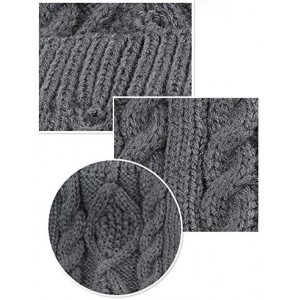 Skullies & Beanies Unisex Mens Womens Knitted Wool Winter Oversized Slouchy Warm Beanie Hat Cap - Beige - C212MA7VJ4G $26.83