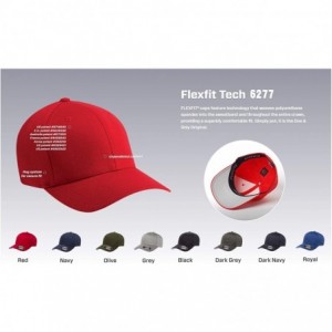 Baseball Caps Men's Athletic Baseball Flex-Fitted Cap. Flexfit Baseball Hat. - Black - CE18RWGCKLD $26.66