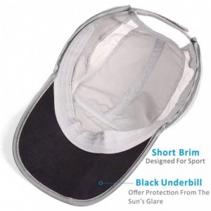 Baseball Caps Reflective Quick Dry Lightweight Breathable Soft Outdoor Sports Cap - Light Grey - CP18U3SHGTI $25.13
