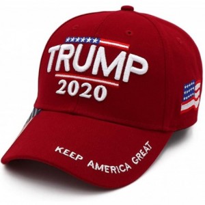 Baseball Caps Donald Trump Hat 2020 Keep America Great KAG MAGA with USA Flag 3D Embroidery Hat - Red-2-keep - CV18A9RRROR $2...