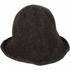 Bucket Hats Wool Winter Floppy Short Brim Womens Bowler Fodora Hat DWB1105 - Charcoal - CE18KHH34HA $42.05