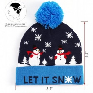 Skullies & Beanies LED Light Up Hat Beanie Knit Cap- Colorful LED Xmas Christmas Beanie - Style-03 - CE188IR2RR4 $17.97