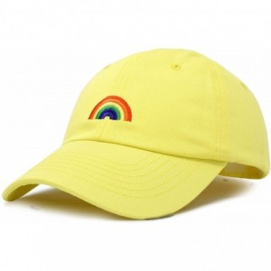 Baseball Caps Rainbow Baseball Cap Womens Hats Cute Hat Soft Cotton Caps - Minion Yellow - C218MD3GYOU $24.67