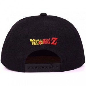 Baseball Caps Dragon Ball Z Goku Baseball Cap Hat Canvas Cap Hip-Hop Flat Adjustable Hat - Black - CA189N2O8EG $23.06