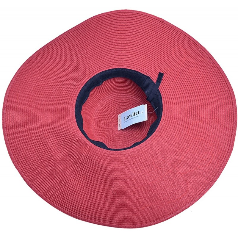 Womens Wide Brim Straw Embroidery Sun Hat Do Not Disturb Beach A429 ...