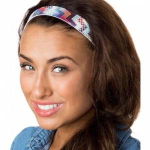 Headbands 3pk Women's Adjustable NO SLIP Casual Style Headband Multi Gift Pack - Navy & Brown - C2124LXQ7MX $30.17
