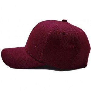 Baseball Caps Baseball Cap Casual Adjustable Plain Baseball Hat for Men Women Dad Tucker Ball Cap - 2 Pcs Burgundy&burgundy -...