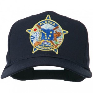 Baseball Caps Alaska State Troopers Patch Cap - Navy - CZ11RNPBYD9 $25.51