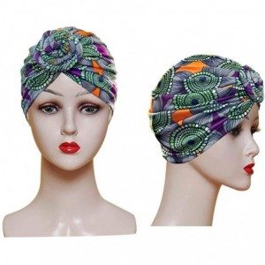 Skullies & Beanies Women Pre-Tied Bonnet Turban for Women Printed Turban African Pattern Knot Headwrap Beanie - CX192T2T6L4 $...