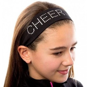 Headbands Cheer Rhinestone Cotton Stretch Headband - Purple Tie Dye - CX11L60D04X $20.16