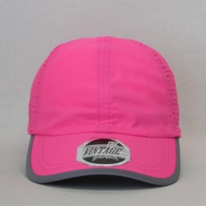 Baseball Caps Plain Pro Cool Mesh Low Profile Adjustable Baseball Cap - Reflective Neon Pink - CM18ERDOE5X $25.13