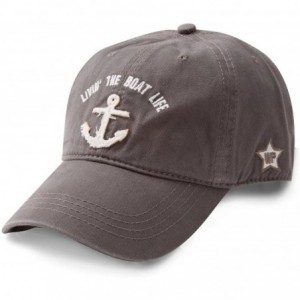 Baseball Caps Gray Livin The Boat Life- Grey- one Size - CT12O6NVIJ9 $39.67